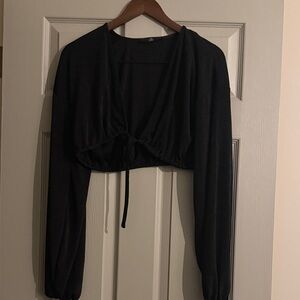 Missguided Black Crop Top